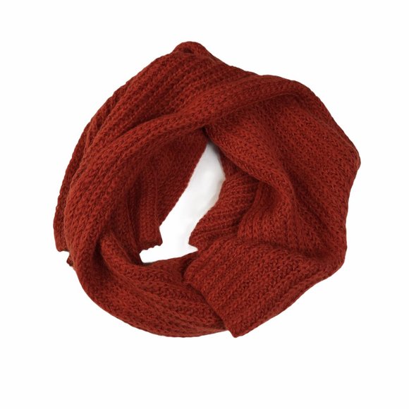Madewell 1937 Red Orange Cozy Knit Long Scarf - Picture 1 of 3